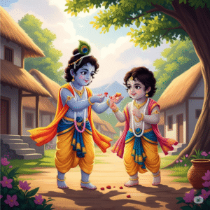 Krishna Sudama Pic Lyricsyworld.com